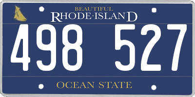 RI license plate 498527