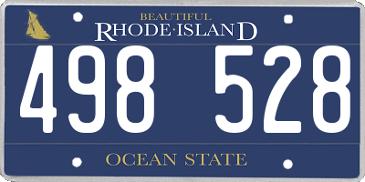 RI license plate 498528