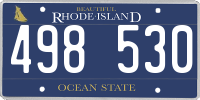 RI license plate 498530