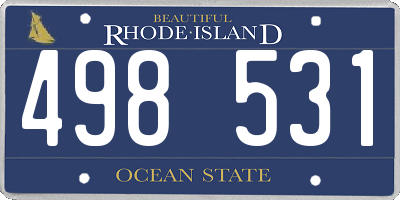 RI license plate 498531