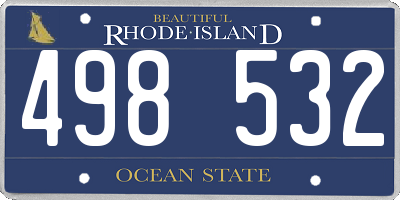 RI license plate 498532