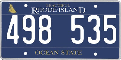 RI license plate 498535