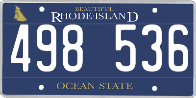 RI license plate 498536