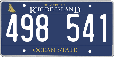 RI license plate 498541