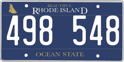 RI license plate 498548