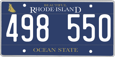 RI license plate 498550