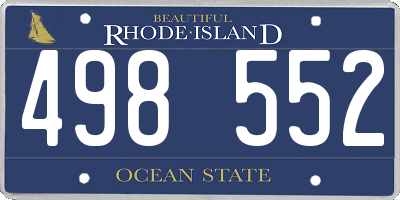 RI license plate 498552