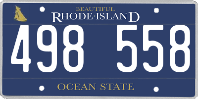 RI license plate 498558