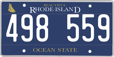 RI license plate 498559