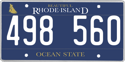 RI license plate 498560