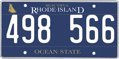 RI license plate 498566