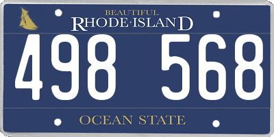 RI license plate 498568