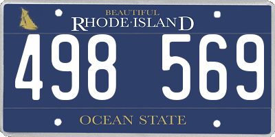 RI license plate 498569