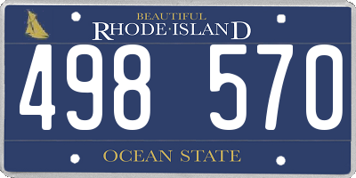 RI license plate 498570