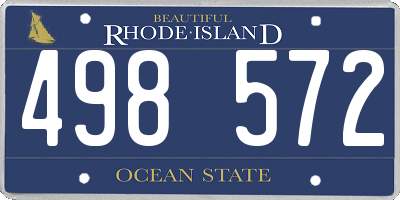 RI license plate 498572
