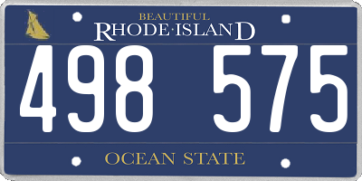 RI license plate 498575