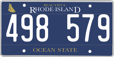 RI license plate 498579