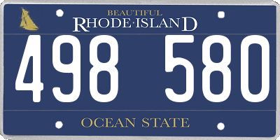 RI license plate 498580