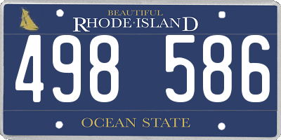 RI license plate 498586
