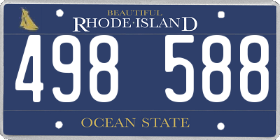 RI license plate 498588