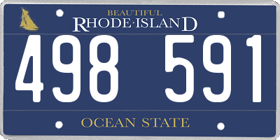 RI license plate 498591