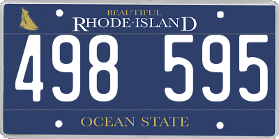 RI license plate 498595