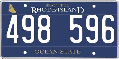 RI license plate 498596