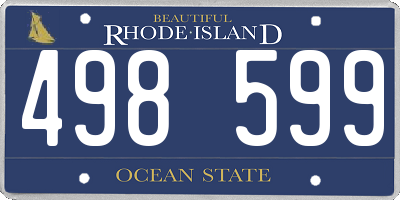 RI license plate 498599