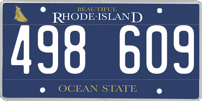 RI license plate 498609