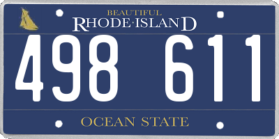 RI license plate 498611