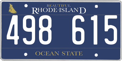RI license plate 498615