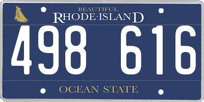 RI license plate 498616