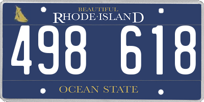 RI license plate 498618