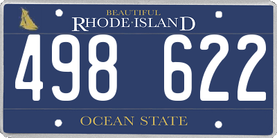 RI license plate 498622