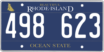 RI license plate 498623