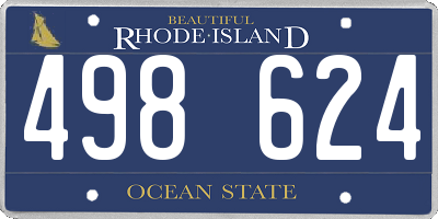 RI license plate 498624