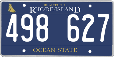 RI license plate 498627