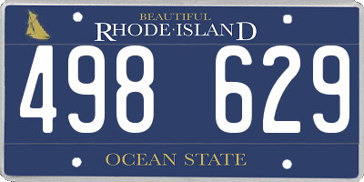RI license plate 498629