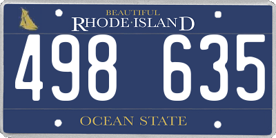 RI license plate 498635