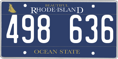 RI license plate 498636
