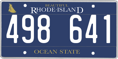 RI license plate 498641