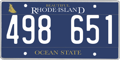 RI license plate 498651