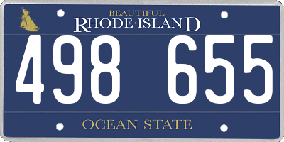 RI license plate 498655