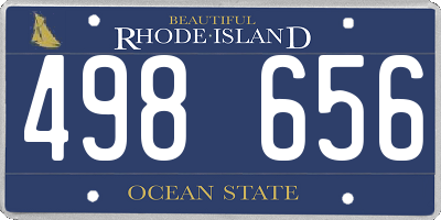 RI license plate 498656