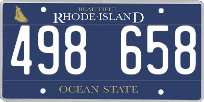 RI license plate 498658