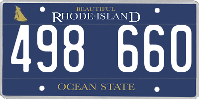 RI license plate 498660