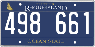 RI license plate 498661