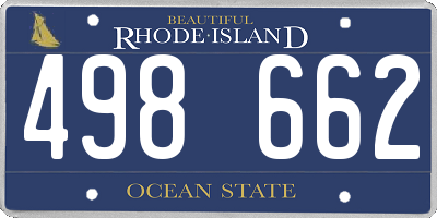 RI license plate 498662