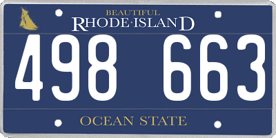 RI license plate 498663