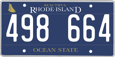 RI license plate 498664